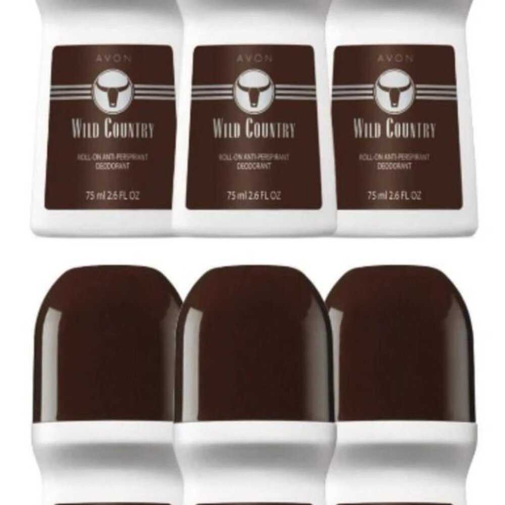 Avon Wild Country Roll-on Anti-perspirant Deodorant Bonus Size 2.6 oz (6-Pack)